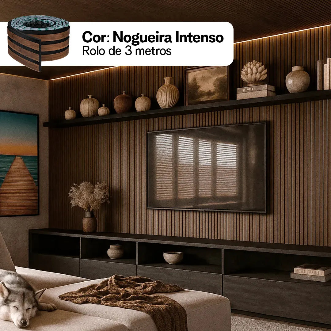 Kit Painel Ripado Autocolante 3M Laminado | Linha Madeto | DIY